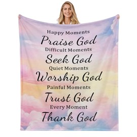 Faith-Based Blanket Gifts for Women Christian Blanket for Women Confirmation Baptism Gifts for Girls Religious Blanket Gifts Soft Throw Blankets Spiritual Gifts for Women 50x60''