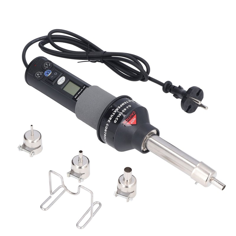 6Pcs Hot Air Gun LCD Digital Display Adjustable Portable Heating