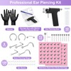Dexpinzo Professional Ear Piercing Gun Kit Reusable Ear Nose Stud