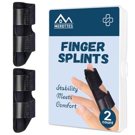 Upgraded Trigger Finger Splint, 2 Pcs Extended Double Strap Knuckle Immobilization Support Brace Fits for Middle, Index & Ring Finger Pain, Finger Straightener for Arthritis, Mallet, Sprain and Injury