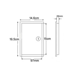 Aqbau® Inspection Door Black Inspection Door Maintenance Door Metal with Key (Installation Dimensions W x H: 10 x 15 cm)