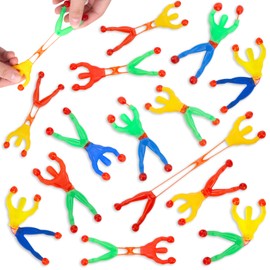 LovesTown 50PCS Colorful Sticky Men, Stretchy Wall Climbers Window Crawler Men Rolling Men for Kids Christmas Gift Toy Party Favors Goodie Bag Stuffers