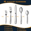 Silverware Set, 40 Piece Premium Stainless Steel Flatware Set for
