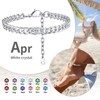 Cuban Link Ankle Bracelets for Women Waterproof Anklet Birthstone Anklet