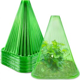 Generic 20Pcs Garden Plant Cloches, Plastic Plant Bell Cover Reusable Mini Greenhouse, Frost Protection for Plant Cover Dome Tall, rex-11471
