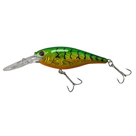 Berkley Flicker Shad Fishing Lure, Slick Firetiger, 5/16 oz, 2 3/4in | 7cm Crankbaits, Size, Profile and Dive Depth Imitates Real Shad, Equipped with Fusion19 Hook