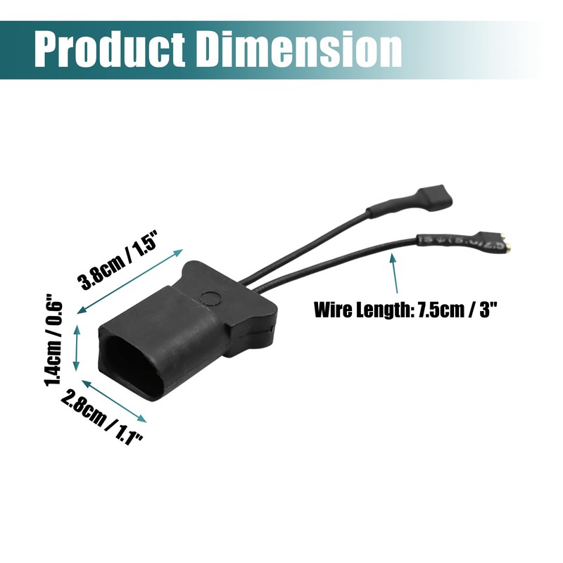 sourcing map Car Horn Speaker Adaptor Wire Harness Pigtail Socket