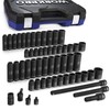 WORKPRO 1/2" Drive Impact Socket Set with Extension Bars, Premium