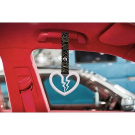 Unbranded Broken Heart White TSURIKAWA Ring Subway Train Bus Handle Strap Charm Drift #30