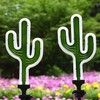 SunKite Cactus Solar Stake Lights Outdoor,Waterproof Solar Neon Lights for