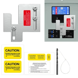 Generator Interlock Kit Compatible with Eaton Cutler Hammer BR Series 150 and 200 Amp Panels, Generator Horizontal Electrical Interlock Kit, 1 7/16-1 1/4 Inches Spacing Between Main and GEN Breaker