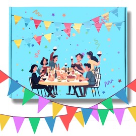 EDATOFLY 1050ft/320M Bunting Banner, Multicolor Pennant Bunting with 600 Pcs Triangle flags Party Banner for Wedding Festival Birthday Party Garden Indoor Outdoor Decorations