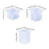 FineInno 3 Size Square Tealight Candle Holder Resin Molds, Rectangle