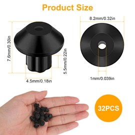 32pcs WB2K101 Stove Grate Rubber Feet Replacement Pads AP2622260 PS241358 AP4499988 1554616 Gas Range Burner Caps Support Bumper Compatible With Frigidaire FFGF3052TSA Oven Top Wide Range Products