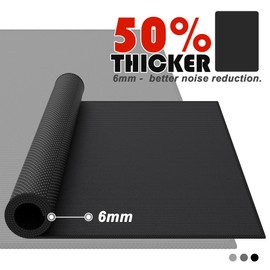 Drum Rug, 4 x 5.3Ft Drum Mat Drum Carpet with Non-Slip Grip Bottom, Soundproof Drum Floor Mat for Electrical Drum, Drum Accessories Gift for Drummers, Black