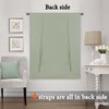 Solid Blackout Curtain Energy Efficient Tie Up Shades -Rod Pocket