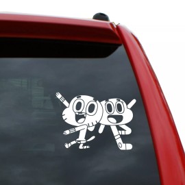 Black Heart Decals & More The Amazing World of Gumball / Gumball and Darwin Vinyl Decal | 3.6" x 5"