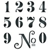 French Numbers Stencil 15x16.5cm (S) Reusable Vintage French Theme Wall