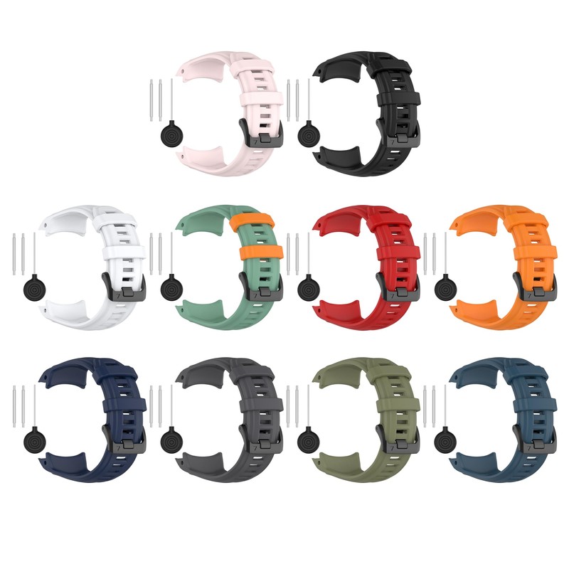 Band for Garmin Instinct 3, Soft Silicone Replacement Watch Band