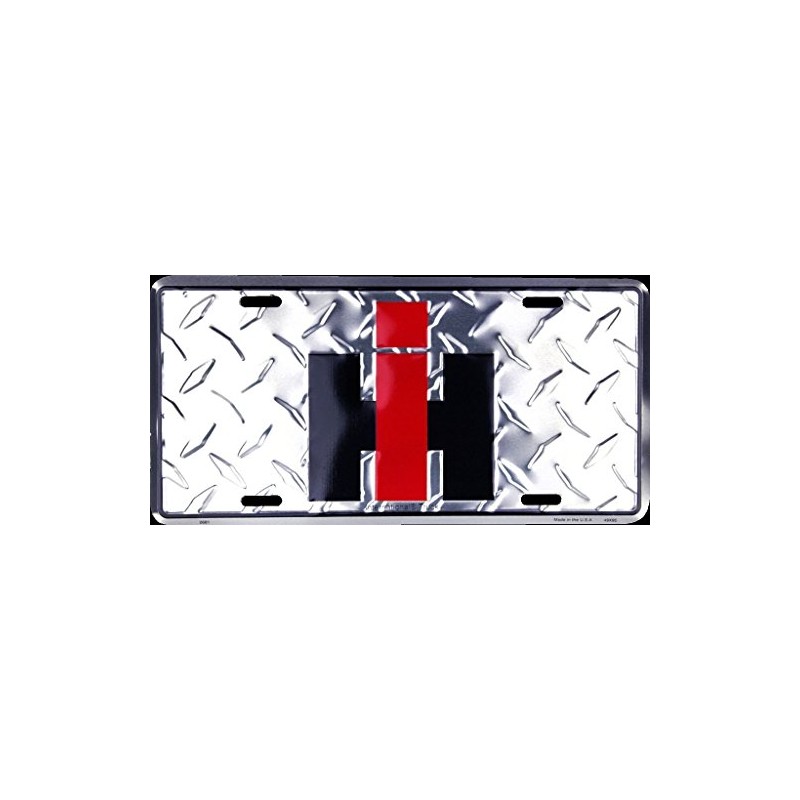 Harvester International Trucks Diamond Aluminum License Plate Tag