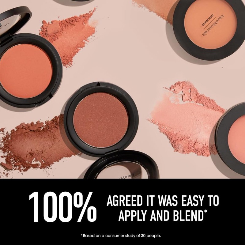 bareMinerals Gen Nude Powder Blush, Call My Blush, Vegan, Cruelty-Free