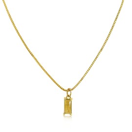 XQMMGO Women's Necklace, 18 Carat Gold-Plated Birthstone Necklace, Cubic Zirconia Pendant Necklace, Birthstone Necklace, Jewellery, Women's Gifts for Women, Girlfriend (Red), Gold