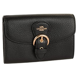 Coach C6896 C7374 CC918 Women's Coin Purse, Outlet Coin Case, Card Case, Leather, Mini Wallet, Brand, KLEO Wallet, Black