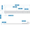NATIONAL MFG/SPECTRUM BRANDS HHI N130-765 12-Inch Zinc Strap Hinge