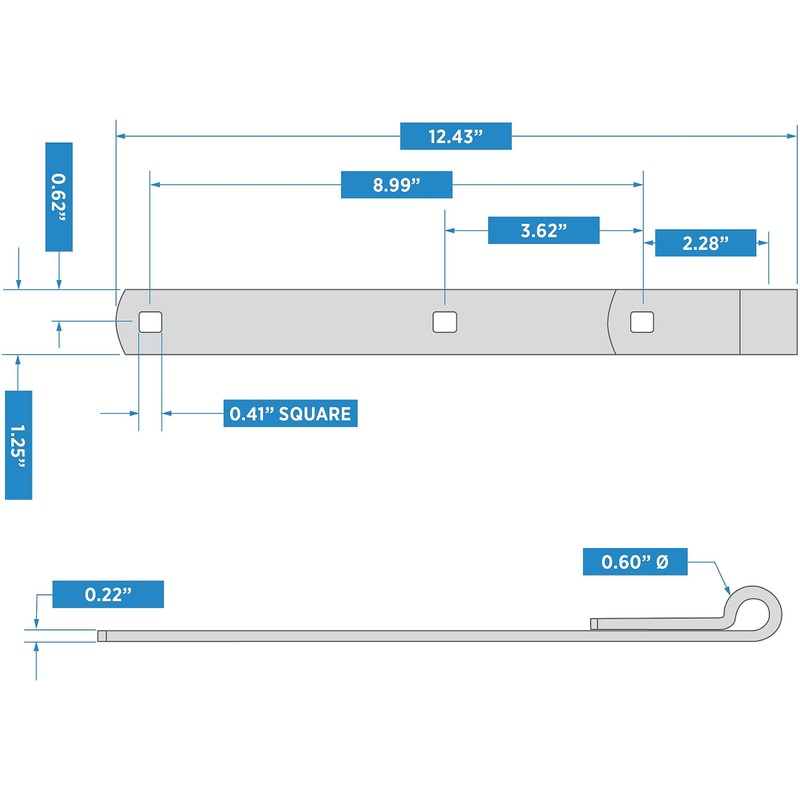 NATIONAL MFG/SPECTRUM BRANDS HHI N130-765 12-Inch Zinc Strap Hinge