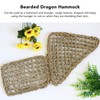 Reptile Lizard Bearded Dragon Hammock Lounger Grass Fibers Soft Reptile