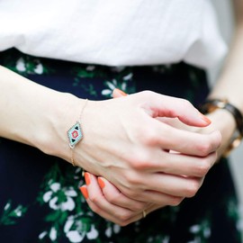 L by the 582 Japan Beads Skinny Chain Bracelet Native Beads Breath Antique Handmade Women's Accessories, Beads