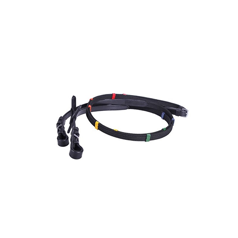 QHP Reins with Coloured Stoppers and Martingale Stoppers (Shetty)