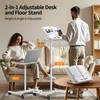 Rolling Laptop Stand, 2 in 1 Dual-use Floor & Desktop,