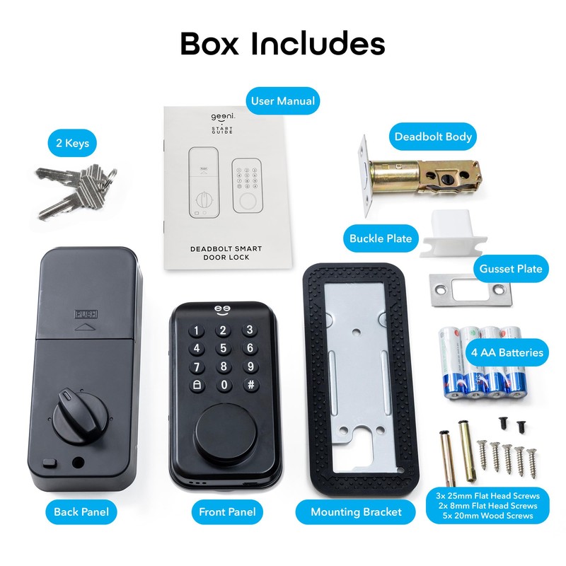 Geeni Keyless Entry Door Lock with Keypad, Smart Locks for