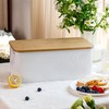 HOME PALETTE Large Bread Box for Kitchen Countertop Corner Breadbox