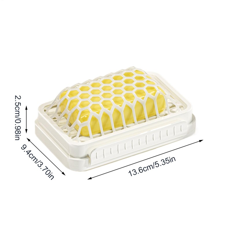 Soap Case,Double-Layer Soap Saver | Mesh Structure, No Drilling, Space-Saving