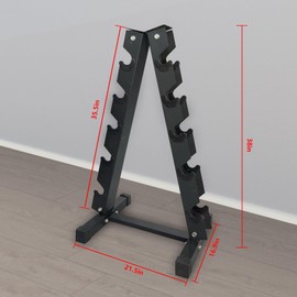 5 Tier Dumbbell Stand Only,Heavy Duty Steel Dumbbell Holder for Home Gym,Max Weight Capacity 480 LBS