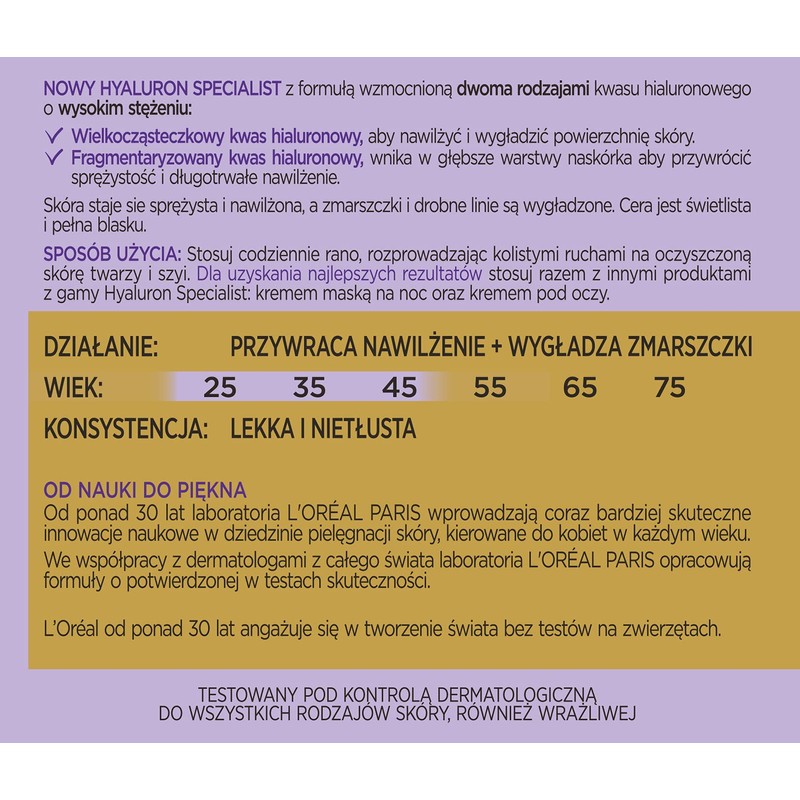 Loreal-Care Hyal Replumping Moisturising Day Cream 50 ml 50 ml