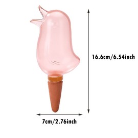 Plant Watering Bulbs, Bird Shape Clear Self-Watering Stakes, Automatic Plant Waterer Irrigation Drippers, Vacation Plant Flower Watering Spikes, Pack of 2, Blue