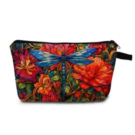 MoCaliduccious Dragonfly Makeup Bag Travel Portable Cosmetic Pouch Toiletry Organizer Storage Bag Zipper Pouch For Women Organizer Toiletries Bag for Travel