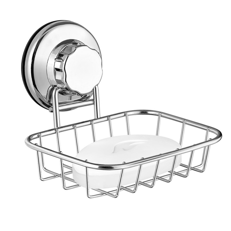 SANNO Suction cups Shower Caddy Soap Dish Double Bath Hook-Bath