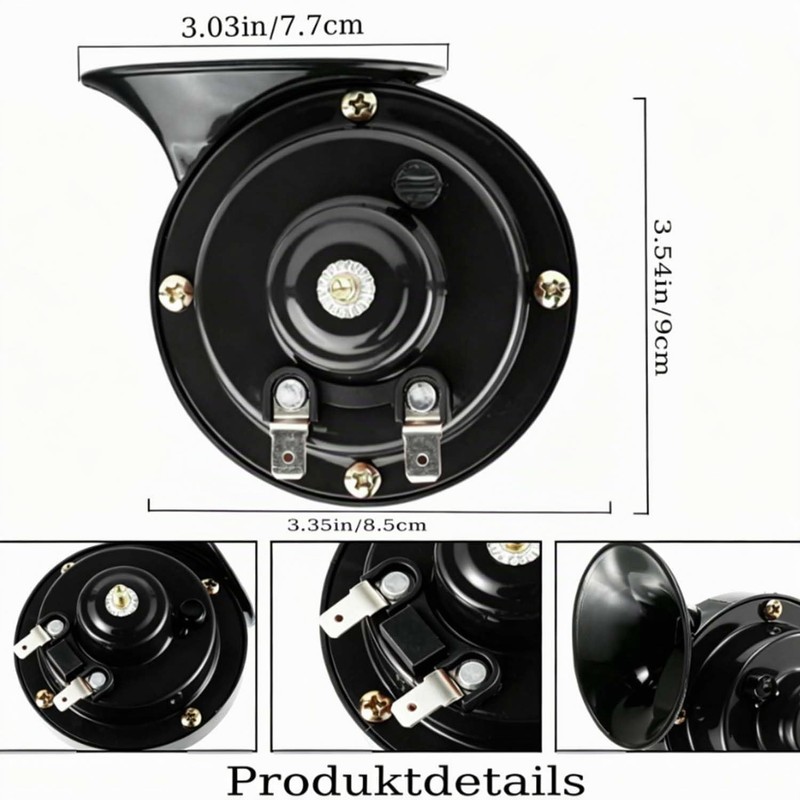 2 trombe a chiocciola da 300 dB, elettriche a chiocciola