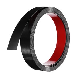 MECCANIXITY Black Trim Peel and Stick, Self Adhesive Mirror Trim Border 13ft x 1.2" Stainless Steel Brushed Finish Molding Tape Strips for Mirror Frame Wall Cabinet Tile Edge Molding