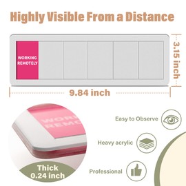 Office Door Signs 6 Options Do Not Disturb, Please Knock, In A Meeting, Out Of Office, Working Remotely Back Soon Privacy Door Slider Sign For Meeting & Conference Room Black