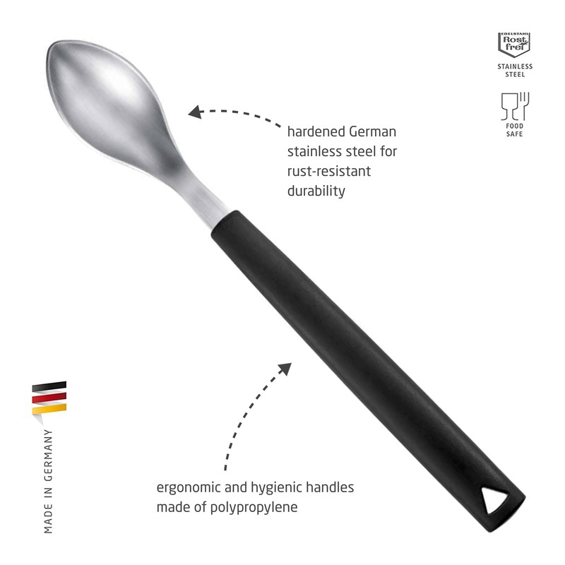 triangle Large Quenelle Spoon, Carded - Stainless Steel - Creates