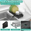 Giwil Small Dish Drying Rack, Compact Dish Rack with Drainboard