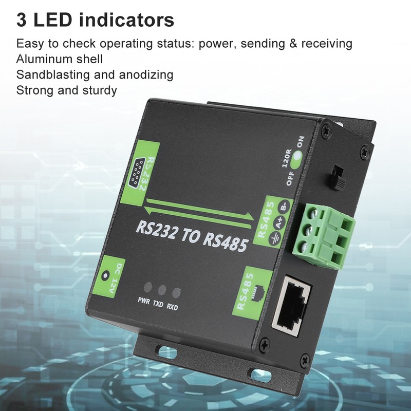 RS232 to RS485 Converter Electromagnetic Isolation Asynchronous 2‑Way Adapter Module