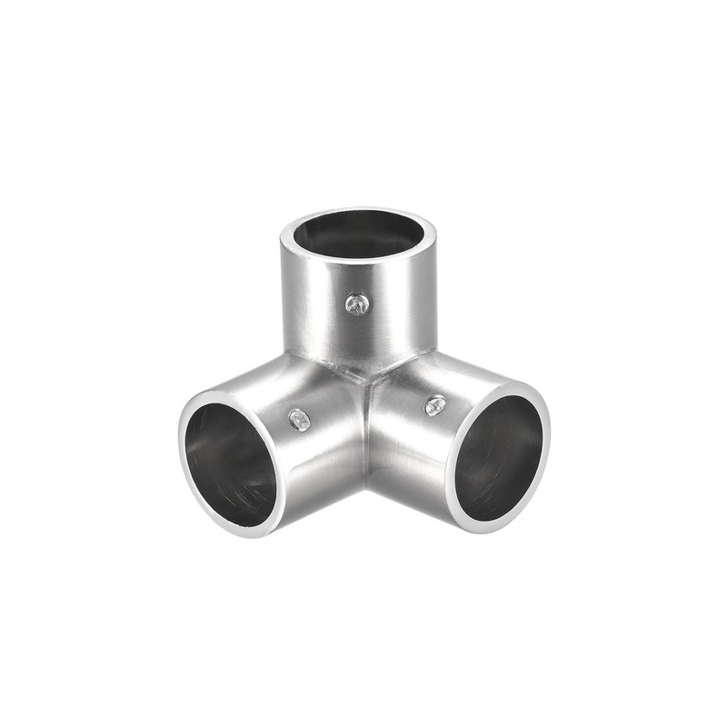 sourcing map Rail Elbow Fitting 90 Degree 3-Way Zinc Alloy