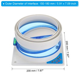 PATIKIL 6"-7" Backdraft Damper, 1 Set ABS Flexible Airflow Inline Backflow Duct Adaptor Draft Blocker for Kitchen Bathroom Exhaust Fan