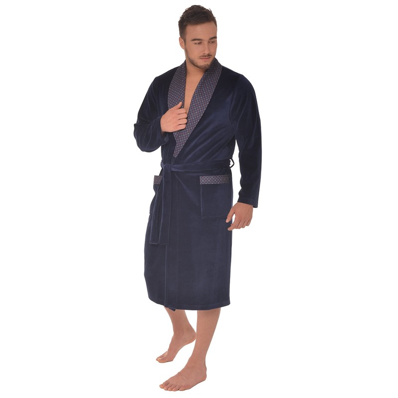 Revise Joel RE-101 Men's Velour Dressing Gown - Long and